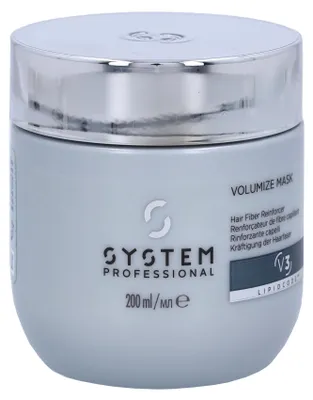 Produktbild von System Professional Volumize, Frauen, beschädigtes Haar, 200 ml, Schutz, Verstärkung, Volumengebend, Topf, Aqua/Water/Eau, Stearyl Alcohol, Cetyl Alcohol, Stearamidopropyl Dimethylamine, PVP,...
