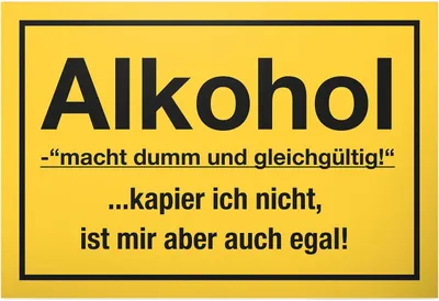 Productafbeelding van Bedankt! alkohl macht dumm - Plastic bord met spreuk - Grappig cadeau voor hem - Party decoratie-accessoires