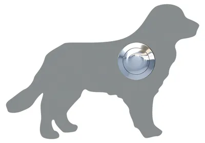 Produktbild von Türklingel Hund ''Balu'' in Grau Metallic