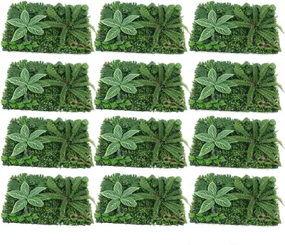 Image de 12 pièces de plantes artificielles gazon mur décoration végétale artificielle herbe verte fleur mur mariage