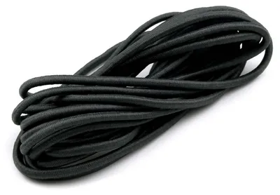 Gummikordel, Gummiband, Gummischnur, Zopfgummi, dunkelgrau