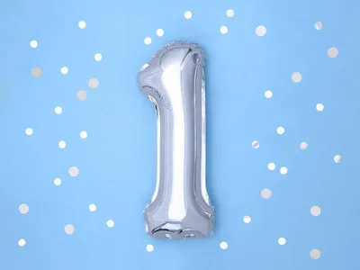 Productafbeelding van PartyDeco FB10M-1-018, Speelgoedballon, Folie, Zilver, Effen, Universeel, Universeel