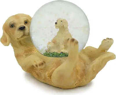 Produktbild von Glitzerkugel Hund, 9 cm, Schneekugel Tier Tiere Schneekugeln