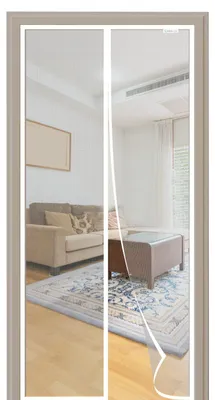 Immagine prodotto di Zanzariera magnetica, 85 x 205 cm, bianca, da installare senza fori, per porte da balcone