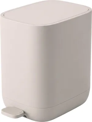 Obrázek produktu pro Obdélníkový koupelnový koš s pedálem INVI, 7 l, béžový