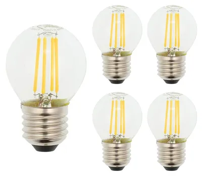 Productafbeelding van Vito Lighting LED Kogellamp P45 E27 Helder - 4W 520lm 2700K - Warmwit - Vervangt 40W - 5 stuks