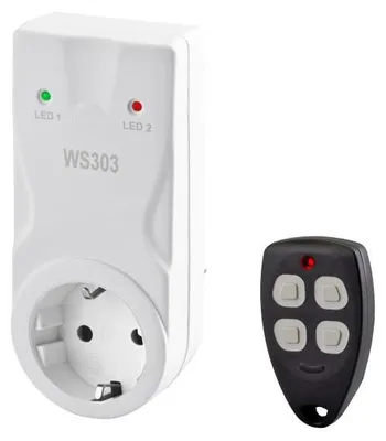 Produktbild von Elektrobock WS313 Fernbedienung mit Empfänger Zwischensteckdose, 3 V
