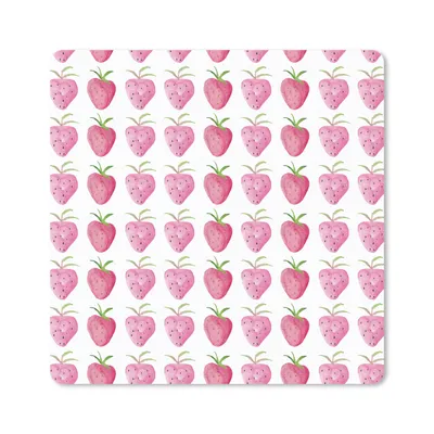 Produktbild von MuchoWow® Mauspad Mousepad Erdbeere - Schablonen - Aquarell 30x30 cm - Mousepads - Maus Mat - Pad - Mausunterlage - Gaming