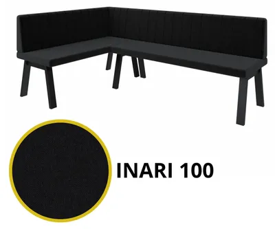 Image de Banc d'angle Akiko Metal A - Ensemble de bancs d'angle pour votre salle à manger, cuisine moderne, coin salon, coin repas. Parfait pour la cuisine, le bureau et la réception. Fabrication solide et robuste. (142x196-Links-Inari100)