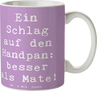 Produktbild von Mr. & Mrs. Panda Kaffeebecher Spruch Handpan Zauber - Lavendeltraum - Geschenk, Pott, Klangschalen, Instrument, Lernen, Klänge, Kaffeetasse, schöne tasse, Meditation