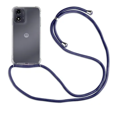 Produktbild von Handykette für Motorola Moto G04 / Moto G04s / Moto E14 Hülle Handyhülle Kordel Blau