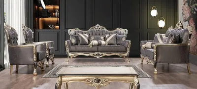 Immagine prodotto di Casa Padrino Set Soggiorno Barocco Viola / Oro Antico / Nero - 2 Divani Barocchi & 2 Poltrone Barocche & 1 Tavolino Barocco - Mobili Soggiorno in Stile Barocco - Mobili Barocchi