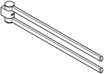 Produktbild von Handtuchhalter SELECTION 441mm schw 2-armig ha graph gebü hard graphite gebürstet