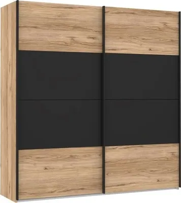 Obrázek produktu pro Nábytek24 Šatní skříň Dalate DKSS32411 Šatní skříň 2 posuvné dveře 2 tyče na šaty Ložnice