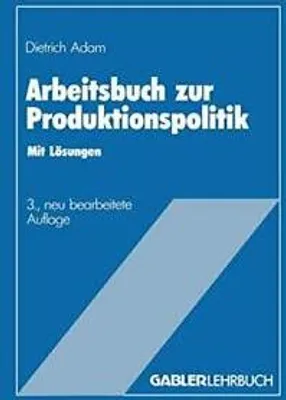 Produktbild von Arbeitsbuch zur Produktionspolitik