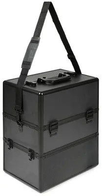 Produktbild von Kosmetikkoffer Schminkkoffer Beauty Case Aluminium Hartschale abschließbar Schwarz