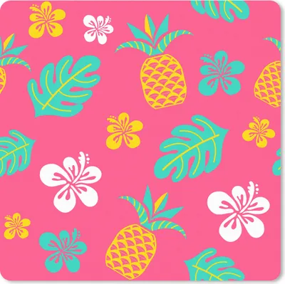 Produktbild von MuchoWow® Mauspad Mousepad Sommer - Muster - Ananas 30x30 cm - Mousepads - Maus Mat - Pad - Mausunterlage - Gaming