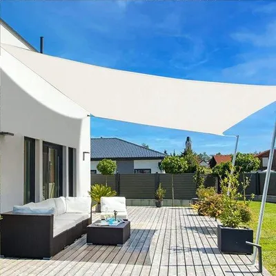 Produktbild von Famanu Sonnenschutzschirm 2 x 2 m - cremeweiß