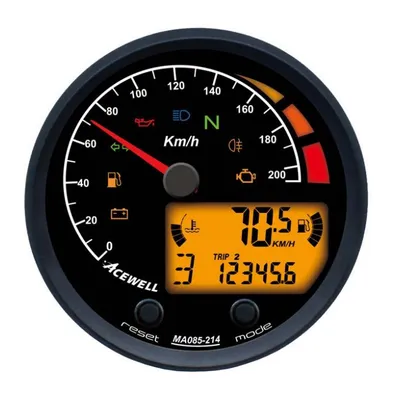 Image de ACEWELL Tachymètre analogique 210 Km/h Digital DZM