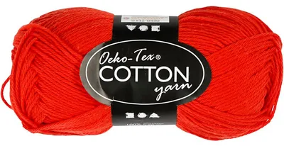 Produktbild von Baumwollgarn, rot, 50 g, 170 m