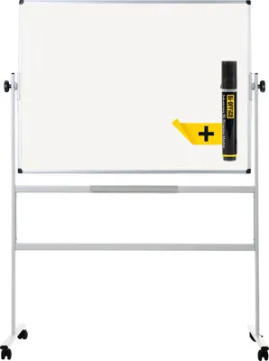 Immagine prodotto di Bi-Office Lavagna mobile Bi-office Dimensioni della superficie: 150 x 100 cm (L x A) Lavagna magnetica, scrivibile su entrambi i lati Vetroceramica smaltata, bianco