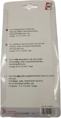 Produktbild von IWH Fahrzeugkabel 5m, 1,5 mm², rot (19036)
