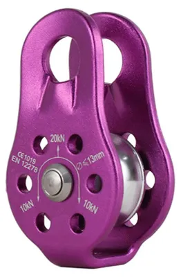 Image de Poulie en alliage d'aluminium pour câble, conçue pour l'escalade en corde de 12 mm