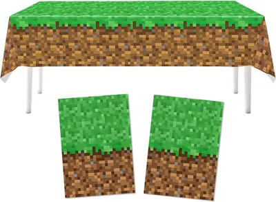 Immagine prodotto di Tovaglia a tema giochi per feste di compleanno per bambini - Set di 2 - Pixelfest - Decorazioni per la tavola - 136 cm - Compleanno