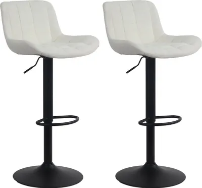 Produktbild von 2er Set Barhocker HLO-CP299 Stoff  creme