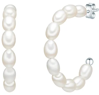 Produktbild von Valero Pearls Perlen-Ohrstecker Sterling Silber Süßwasser-Zuchtperle 60201243
