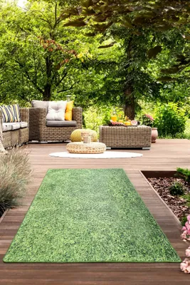 Produktbild von Conceptum Hypnose, Grass- Grass CHL, Bunt, Teppichläufer, 80 x 150 cm, 50% Samtgewebe / 50% Polyester