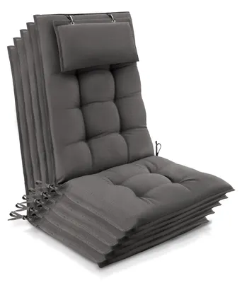 Produktbild von Beautissu 5er Set Sun-HL Hochlehner Auflage 120x50x8cm Taupe