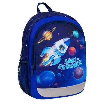 Zdjęcie produktu dla Plecak przedszkolny Belmil Kiddy Plus "Space plower" dla dzieci w wieku 3-6 lat z pasem piersiowym