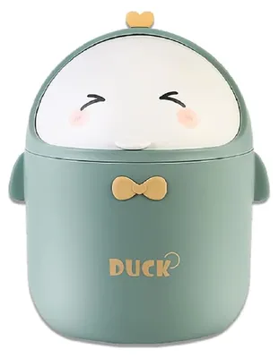 Produktbild von Tisch Mülleimer mit Deckel Mini Cartoon Büro Zuhause Grün
