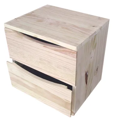 Immagine prodotto di Cassettiera da Tavolo 2 cassetti 30x36x36 cm in Legno di Pino Naturale