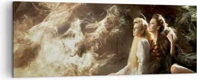 Produktbild von Bild auf Leinwand - Leinwandbild - Vogel Körper Mode Blume - 140x50cm - Wand Bild - Wanddeko - Leinwanddruck - Bilder - Kunstdruck - Wanddekoration - Leinwand bilder - Wandkunst - AB140x50-2150