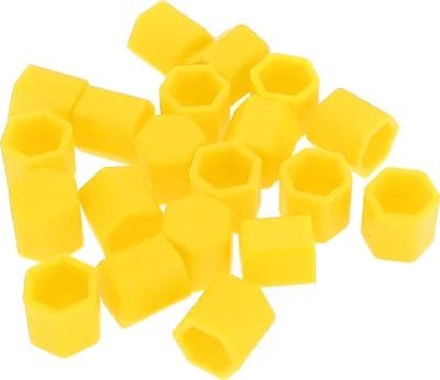 Produktbild von 20 Stk. Radmutter Bolzen Felgen Reifenmutter Schrauben Staubschutzkappe Abdeckung Mutter Schutz Silikon Gelb 2,2x15x20mm