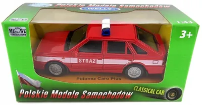 Obrázek produktu pro Welly POLONEZ CARO PLUS, model hasičského vozidla, měřítko 1:43
