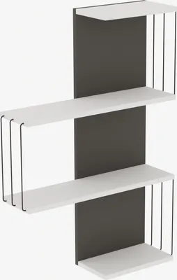Image de Skye Decor, Cambel - Anthracite, Étagères murales, blanc, 64 x 96 x 19 cm