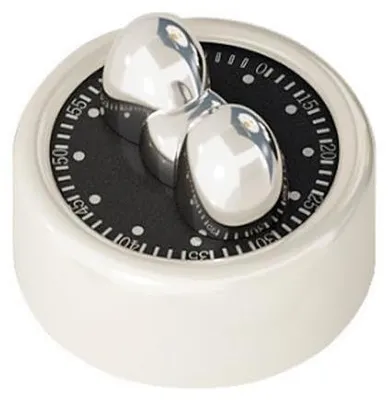 Mechanischer Eiertimer 60 Min., magnetisch, 70 dB Alarm, weiß