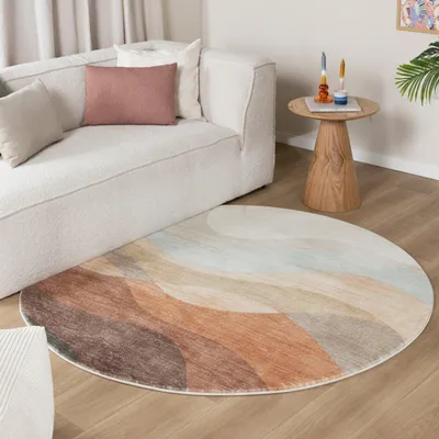 Zdjęcie produktu dla Volero - Dywan okrągły nowoczesny - Field Terakota - Ø 120 cm