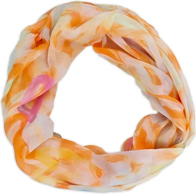 Produktbild von styleBREAKER Damen Loop Schal mit Brushstroke Herz Muster | luftiger Schlauchschal | weiches Halstuch für Frühling und Sommer aus Viskose 79 x 49 cm
