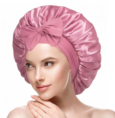 Produktbild von SolidKeus – Satin-Haarhaube für Damen, verstellbare Schlafhaube