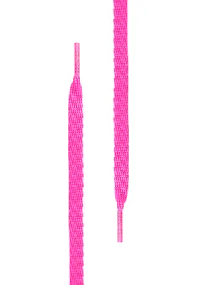 Obrázok produktu pre Šnúrky do topánok White Flat Neonpink-90cm