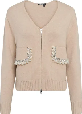 Produktbild von MARC AUREL Damen Strickjacke 38306-34, 38306-36, 38306-38, 38306-40 MAA-8030-82025 biscuit melange varied 34