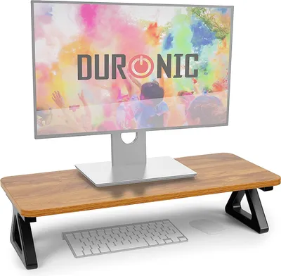 Produktbild von Duronic DM06-1 AO Monitorständer | 62 x 30 cm Fläche | Bis 10kg | 15 cm Höhe | Ergonomischer Bildschirmständer Schreibtisch | Schreibtischaufsatz Monitor und Laptop | Bildschirmerhöhung LCD LED OLED TV