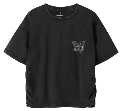 Immagine prodotto di NAME IT, Canotta corta da bambina, collezione Nkfdines Ss Nreg, colore nero, taglia 116 cm