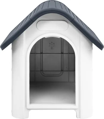 Produktbild von vidaXL Hundehütte Grau 59x75x66 cm Polypropylen