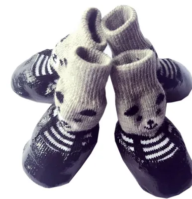 Obrázek produktu pro 4PCS Pet Ponožky Anti Slip Vodotěsné Tlapka Protector Venkovní sportovní ponožky boty Psi Ochranné Tlapka Déšť Sníh boty