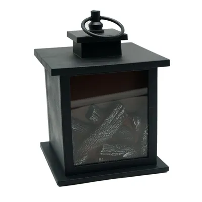 Produktbild von Deko LED Kaminofen Laterne Flammeneffekt Kaminfeuer Dekolaterne Kaminlaterne Tischkamin Kamin Lampe Flamme Feuerlampe Dekokamin Tischleuchte